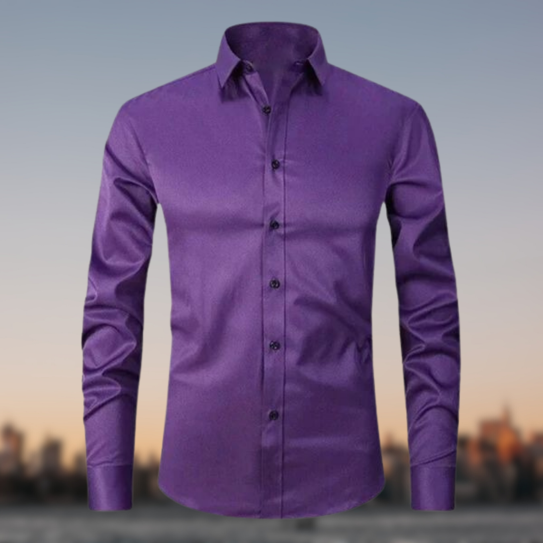 Dominic - Men's Stretch Wrinkle-Resistant Button-Up Shirt