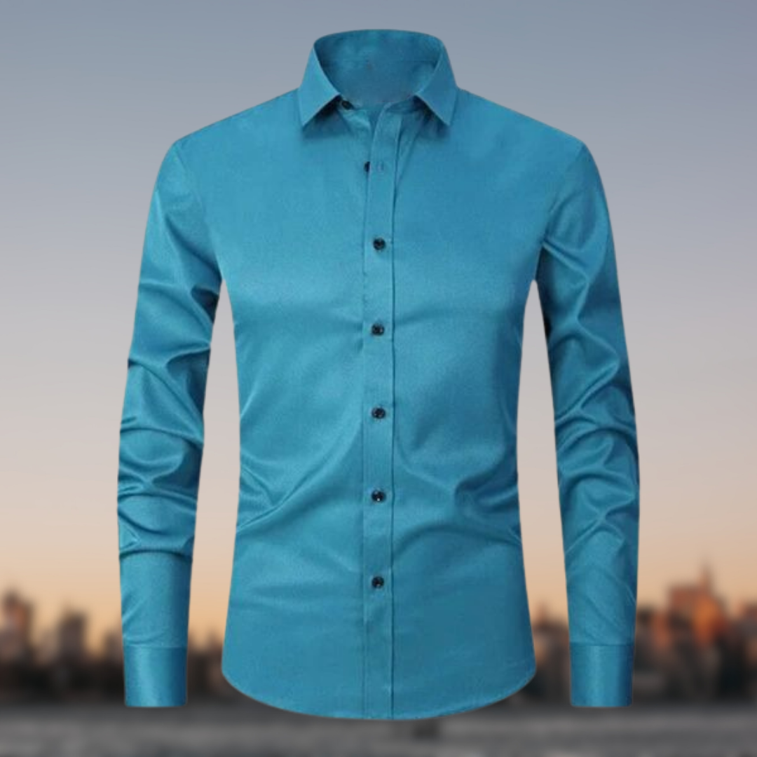 Dominic - Men's Stretch Wrinkle-Resistant Button-Up Shirt