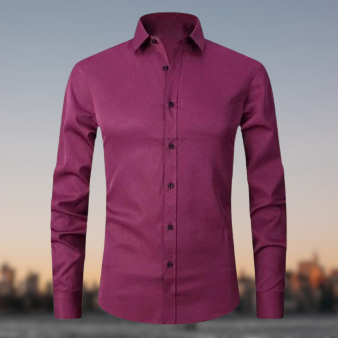 Dominic - Men's Stretch Wrinkle-Resistant Button-Up Shirt