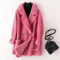 Abigail - Women's Plush Double-Breasted Teddy Coat
