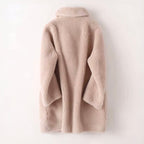 Abigail - Women's Plush Double-Breasted Teddy Coat