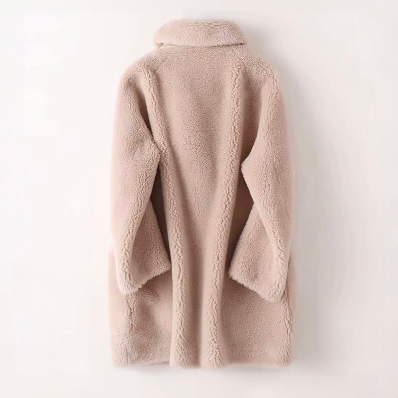 Abigail - Women's Plush Double-Breasted Teddy Coat