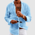 Adam - Men's Lightweight Linen Button-Up Shirt