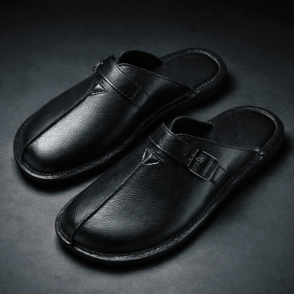 Adriel - Men’s Casual Buckle Strap Backless Loafers