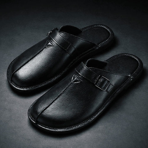 Adriel - Men’s Casual Buckle Strap Backless Loafers