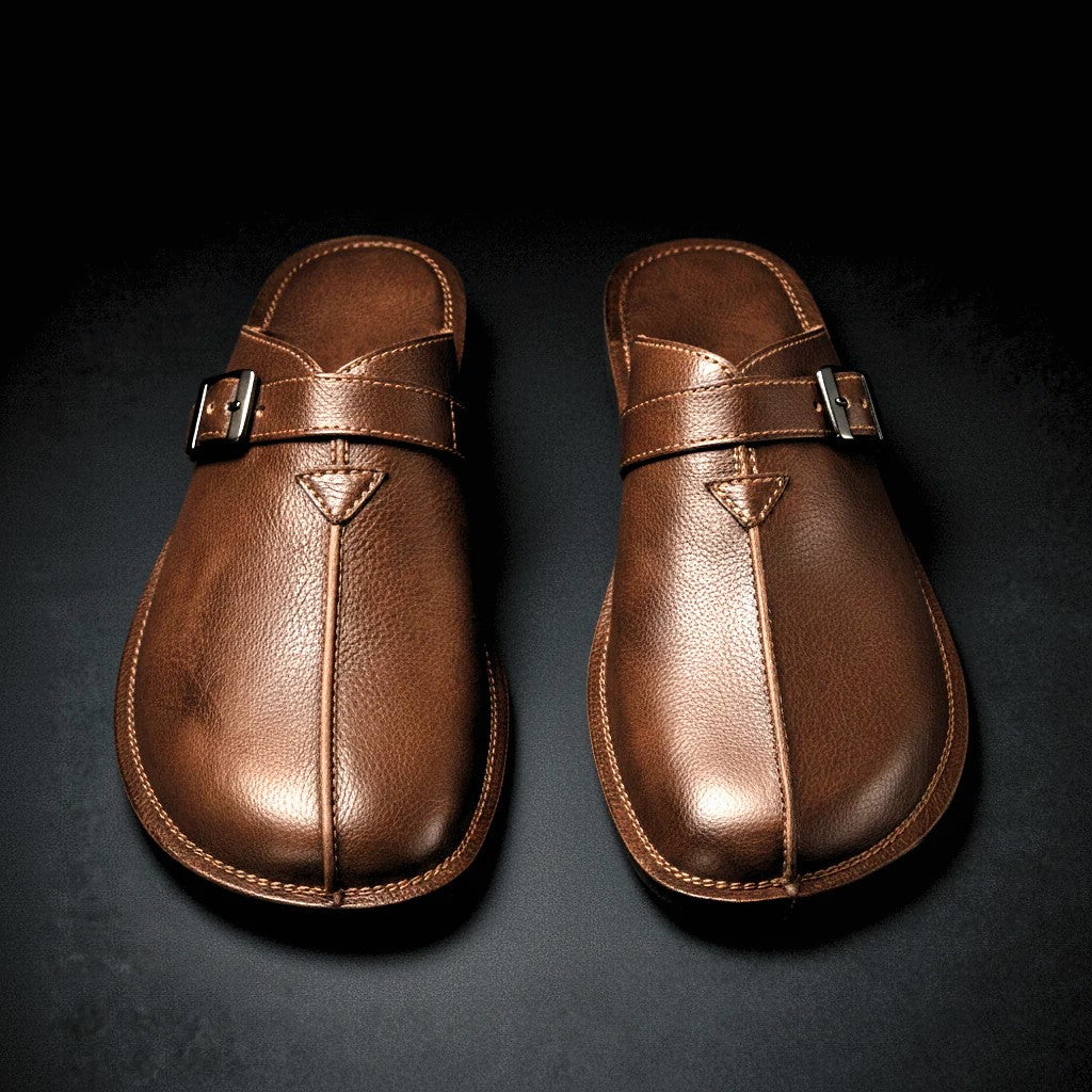 Adriel - Men’s Casual Buckle Strap Backless Loafers