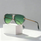 Airo - Thick Frame Gradient Aviator Sunglasses