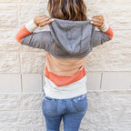 Alana - Women's Colorblock Hooded Knit Sweater