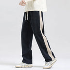 Alberto - Men's Metro Corduroy Wide-Leg Side-Stripe Pants