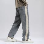 Alberto - Men's Metro Corduroy Wide-Leg Side-Stripe Pants