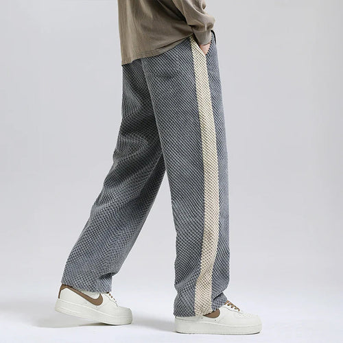 Alberto - Men's Metro Corduroy Wide-Leg Side-Stripe Pants