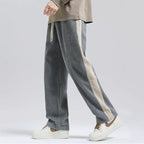 Alberto - Men's Metro Corduroy Wide-Leg Side-Stripe Pants
