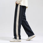 Alberto - Men's Metro Corduroy Wide-Leg Side-Stripe Pants