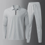Alexander - Men's Waffle Knit Long Sleeve Polo Set