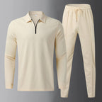 Alexander - Men's Waffle Knit Long Sleeve Polo Set