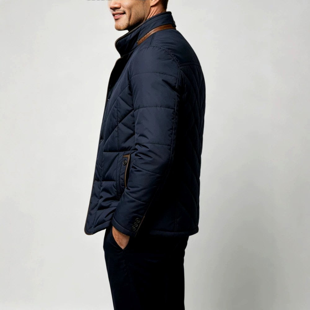 Alfie - Men's Quilted Stand Collar Lightweight Jacket