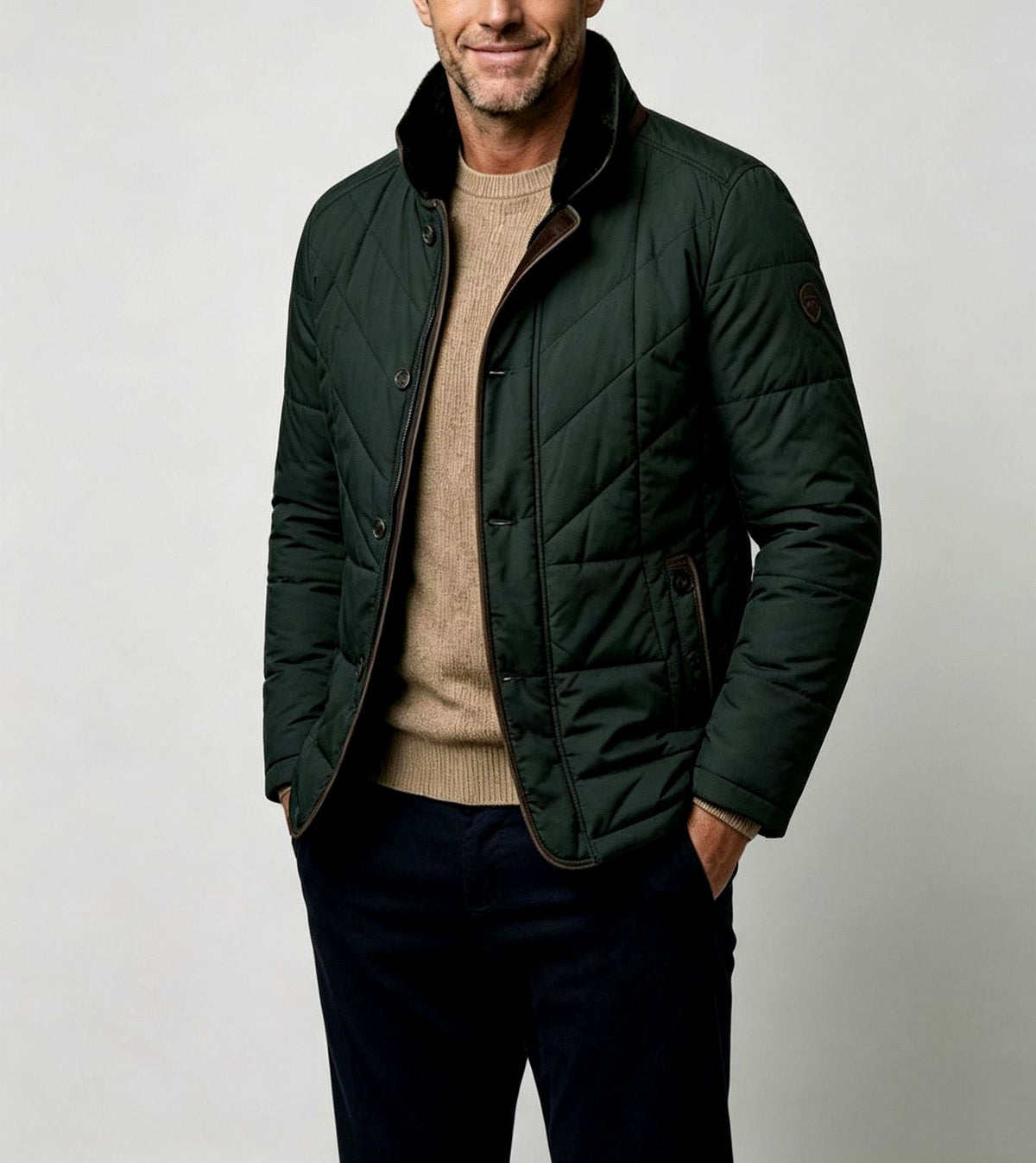 Alfie - Men's Quilted Stand Collar Lightweight Jacket