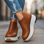 Alice - Women's Chunky Sole Side Zip Ankle Boots