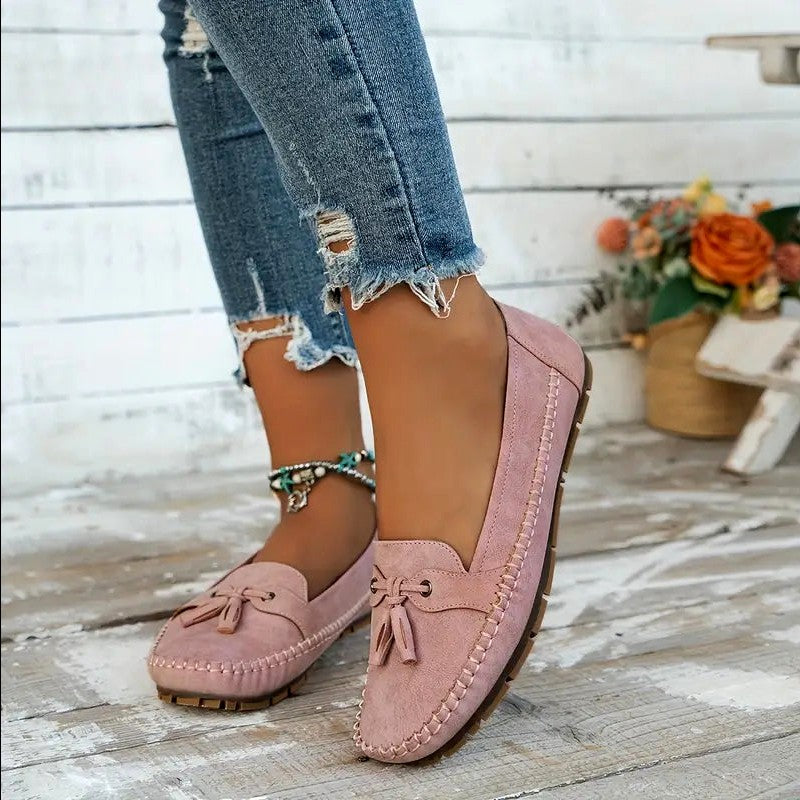 Alice - Women’s Tassel Stitch Slip-On Loafers
