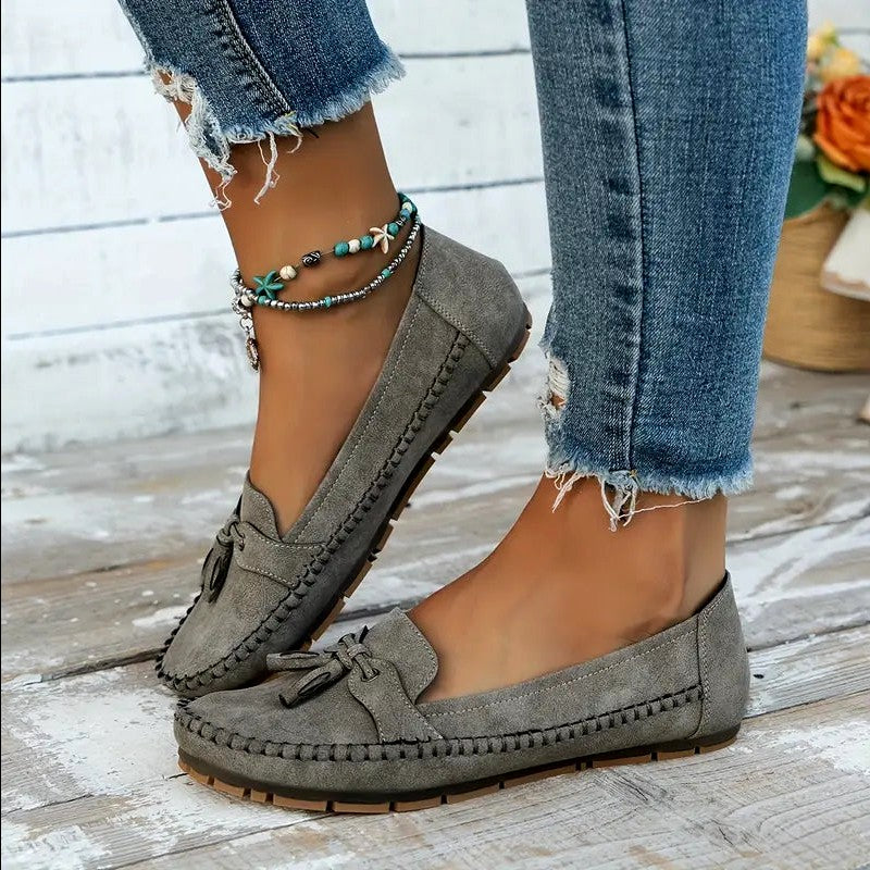 Alice - Women’s Tassel Stitch Slip-On Loafers