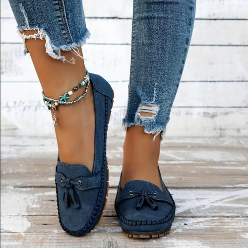 Alice - Women’s Tassel Stitch Slip-On Loafers