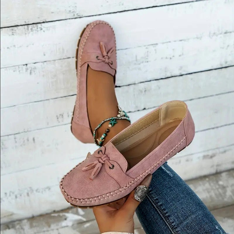 Alice - Women’s Tassel Stitch Slip-On Loafers
