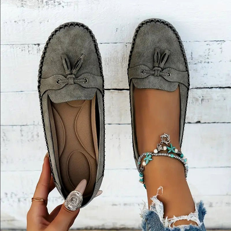 Alice - Women’s Tassel Stitch Slip-On Loafers