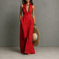 Amanda - Women's Sleeveless Button-Front Maxi Dress