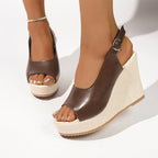 Amara - Women’s Slingback Platform Wedge Sandals