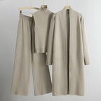 Andrea - Women's Knit Cardigan, Top & Pants Set