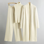 Andrea - Women's Knit Cardigan, Top & Pants Set