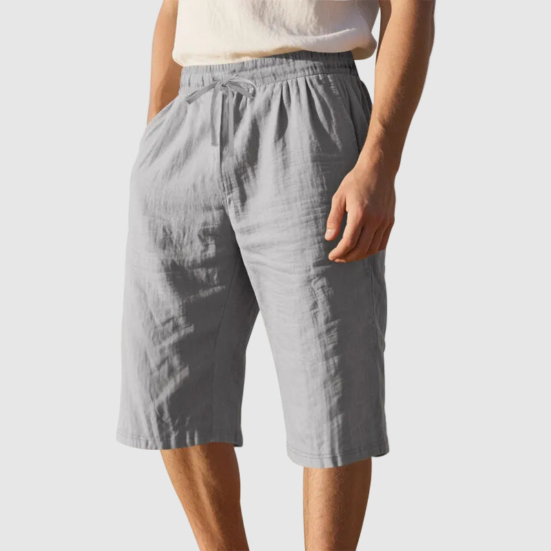 Andrew - Men's Drawstring Casual Linen Shorts