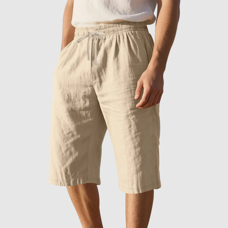 Andrew - Men's Drawstring Casual Linen Shorts