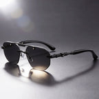 Arcane - Rimless Sunglasses with Metal Detail