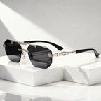 Arcane - Rimless Sunglasses with Metal Detail