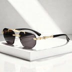 Arcane - Rimless Sunglasses with Metal Detail