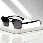 Arcane - Rimless Sunglasses with Metal Detail