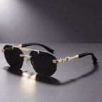 Arcane - Rimless Sunglasses with Metal Detail