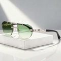 Arcane - Rimless Sunglasses with Metal Detail