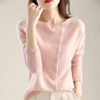 Ariana - Women's Asymmetrical Button Knit Sweater