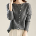 Ariana - Women's Asymmetrical Button Knit Sweater