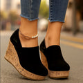 Arianwen - Women’s Cork Wedge Slip-On Mules