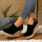 Arianwen - Women’s Cork Wedge Slip-On Mules