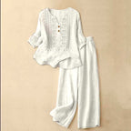 Ariel - Women’s Embroidered Relaxed Two-Piece Set