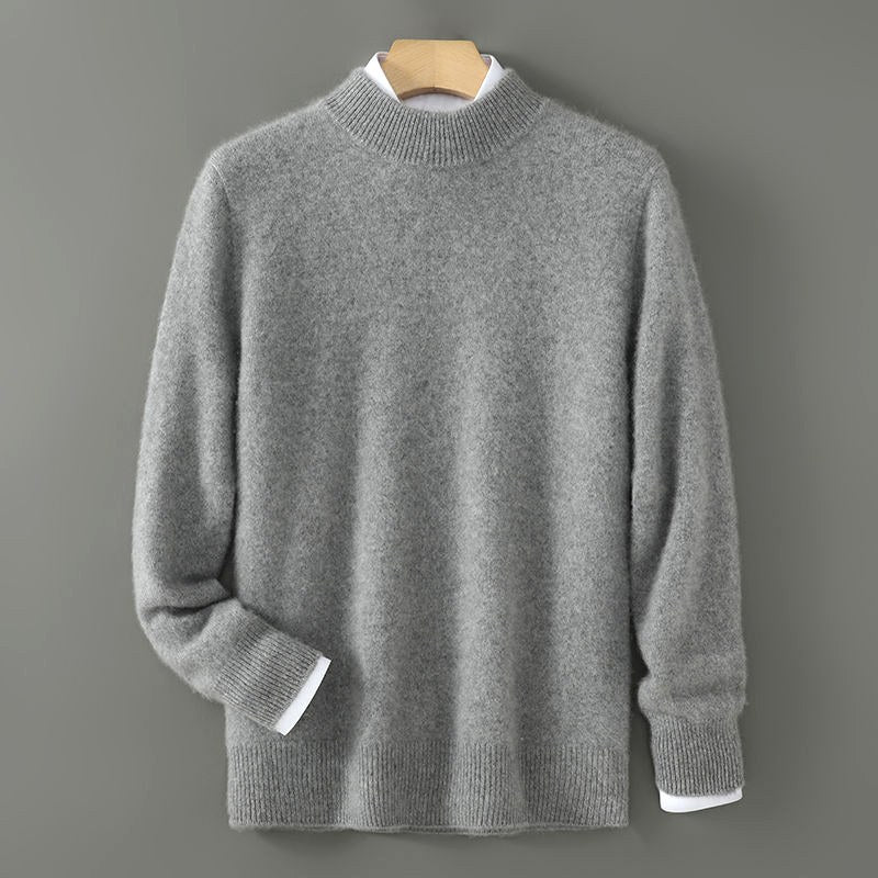 Aron - Men's Mock Neck Loose Fit Pullover Sweater 2