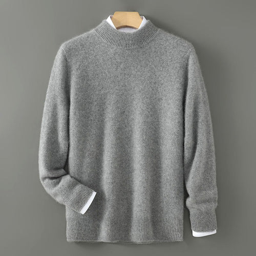 Aron - Men's Mock Neck Loose Fit Pullover Sweater 2