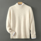 Aron - Men's Mock Neck Loose Fit Pullover Sweater 3