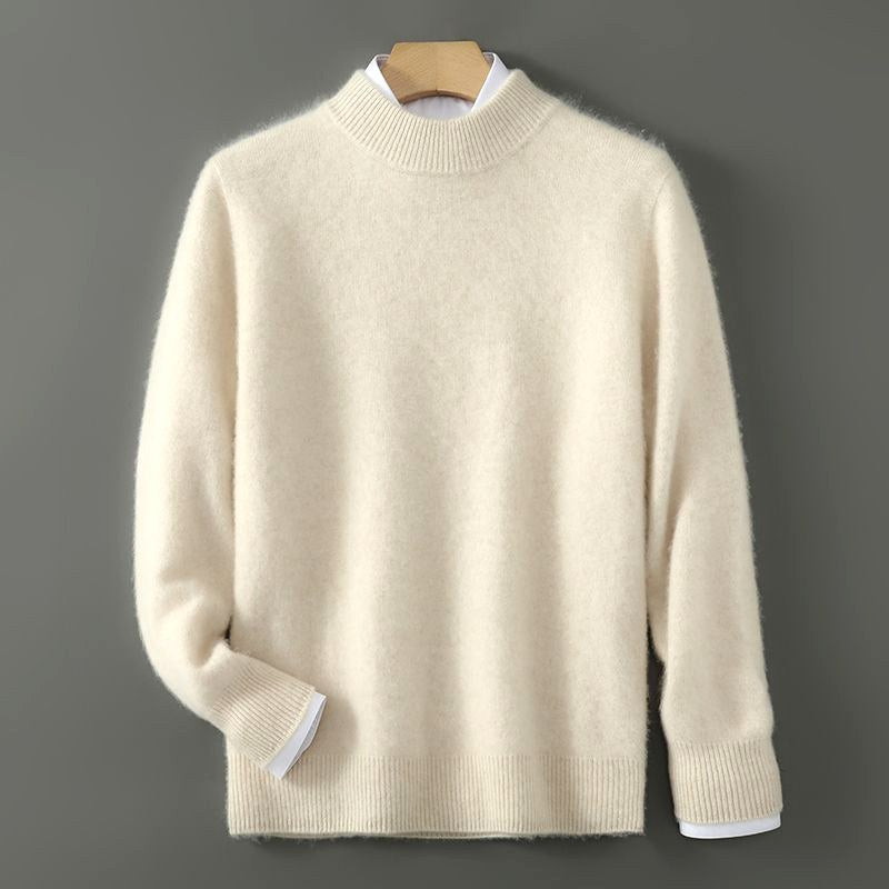 Aron - Men's Mock Neck Loose Fit Pullover Sweater 3