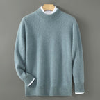 Aron - Men's Mock Neck Loose Fit Pullover Sweater 4