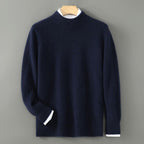 Aron - Men's Mock Neck Loose Fit Pullover Sweater 5